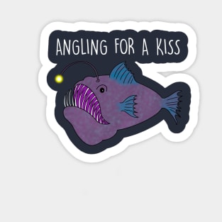 angling for a kiss Sticker
